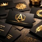 gold foil business cards