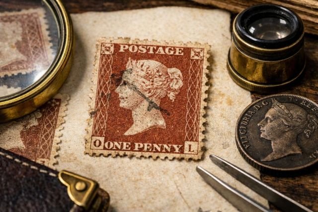 penny red stamp value