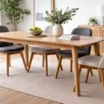 table with wooden legs