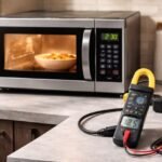 how many amps does a microwave use
