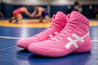 pink wrestling shoes