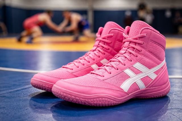 pink wrestling shoes