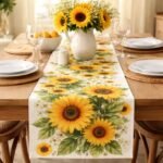 sunflower field table runner pattern