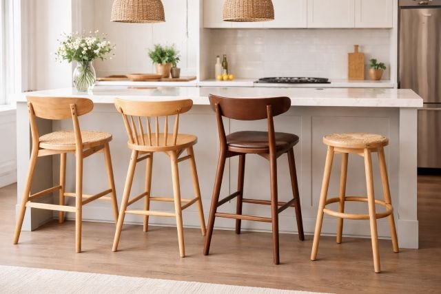 wooden bar stool